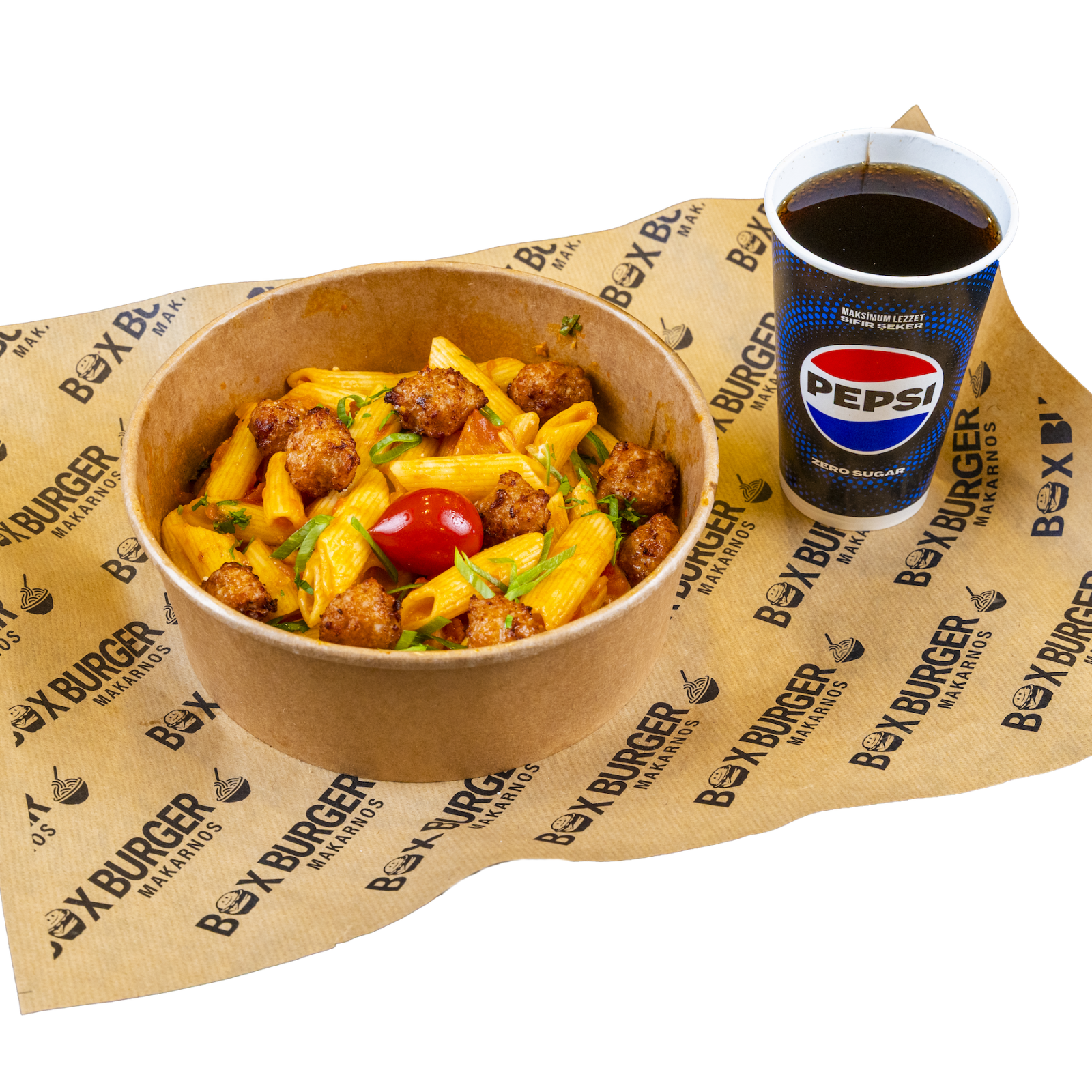 Napoliten Soslu Misket Köfteli Penne