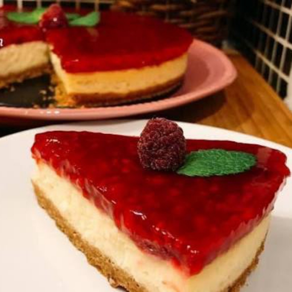 frambuazlı cheesecake( dilim)
