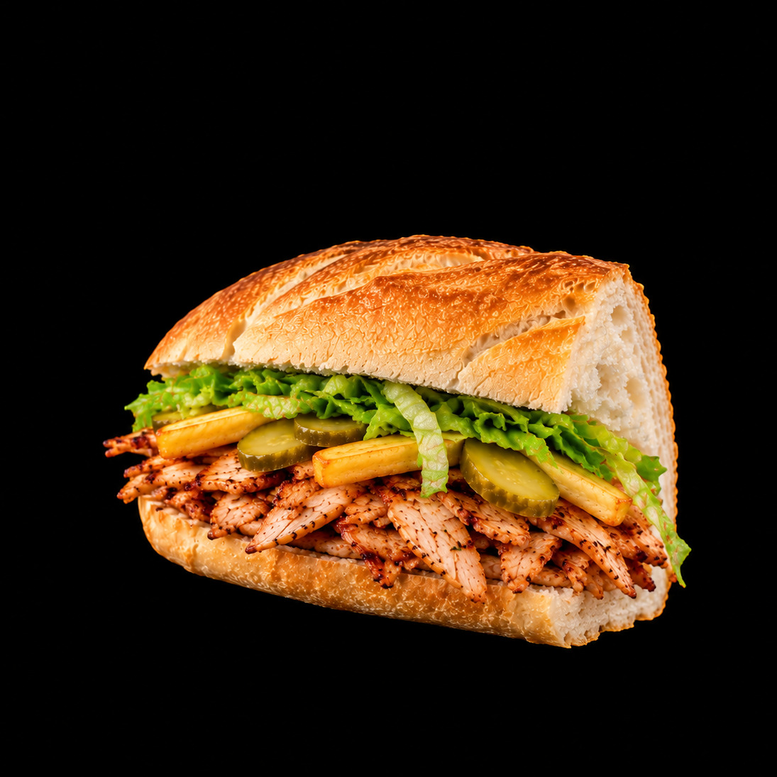 Yarım Ekmek Tavuk Döner - 80 Gr