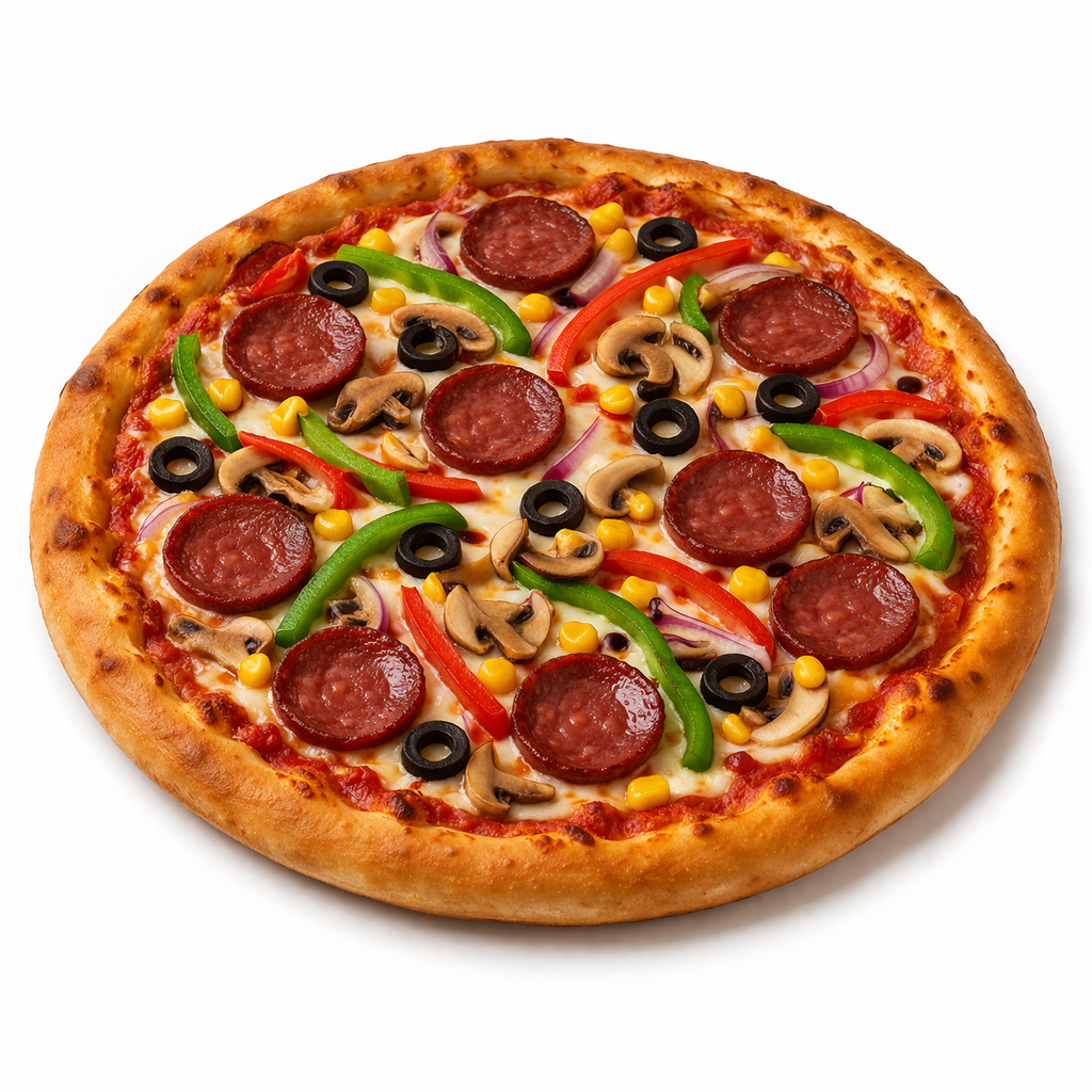 Orta Boy Sucuklu ve Sebzeli Pizza