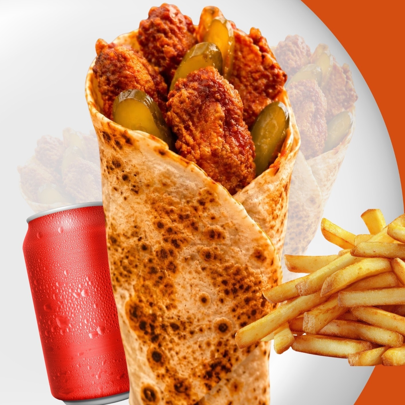 Megahot Wrap Menü