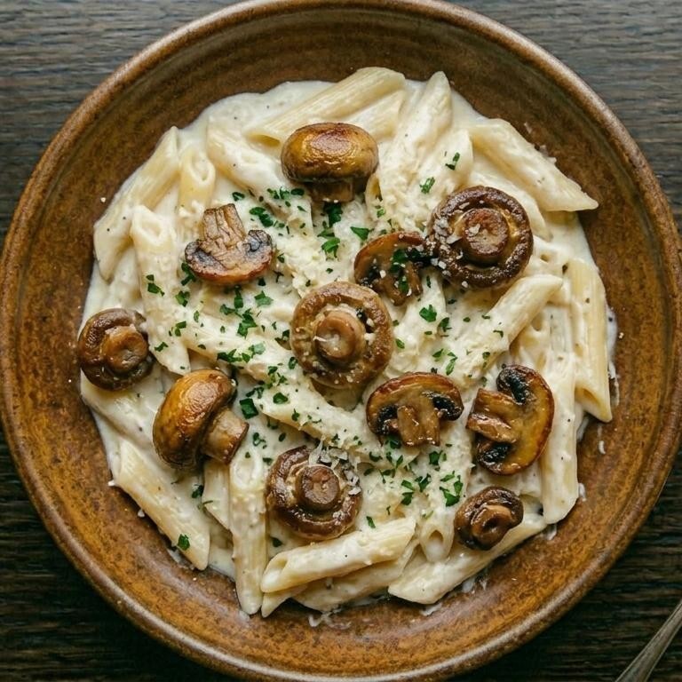 Kremalı Mantarlı Penne