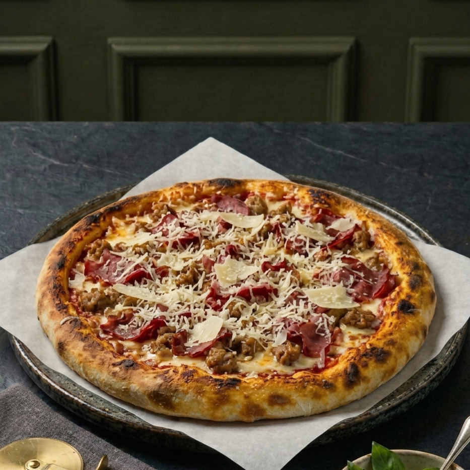 Pastırmalı Sucuklu Pizza (Orta Boy)