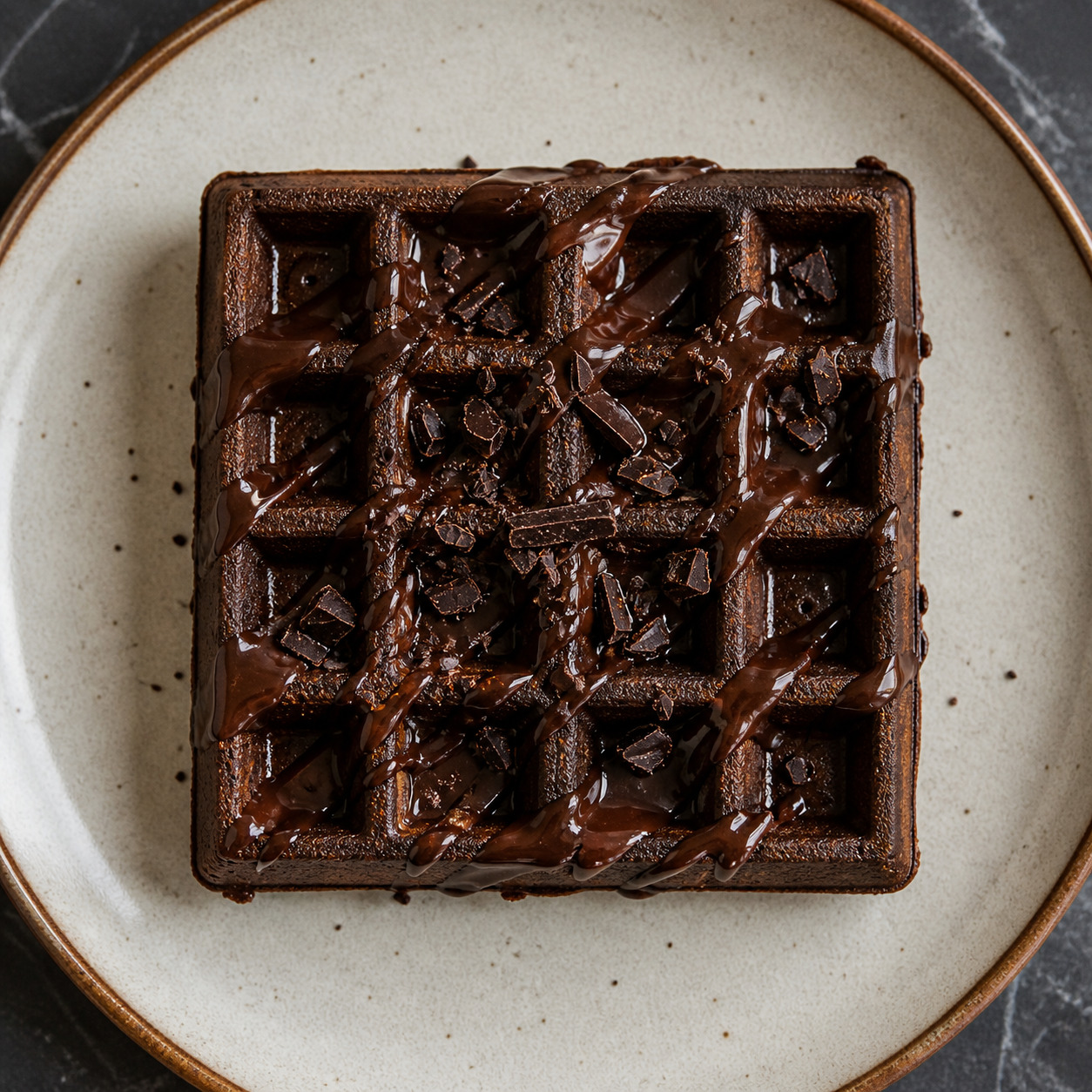 Bitter Çikolatalı Waffle