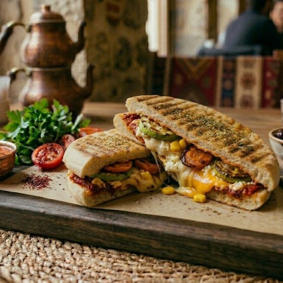 Sebzeli Antakya Bazlama Ekmek Arası Tost