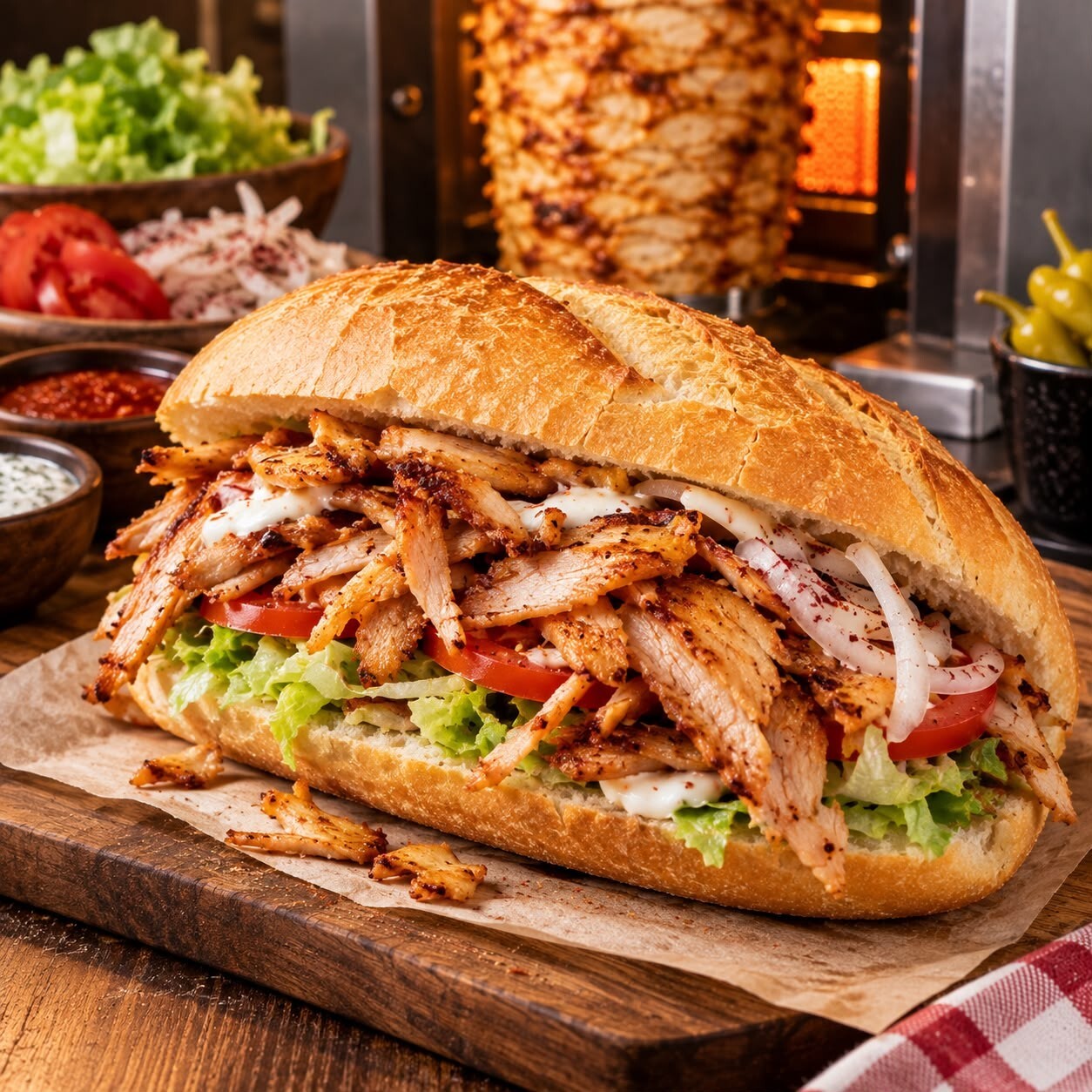 Ekmek Tavuk Döner (Tam Ekmek)