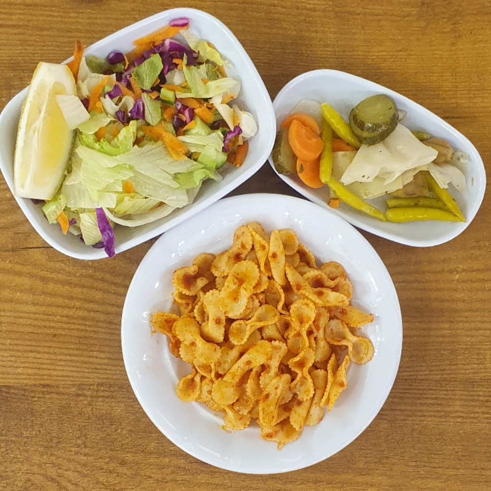 Soslu Makarna+Salata+Ayran
