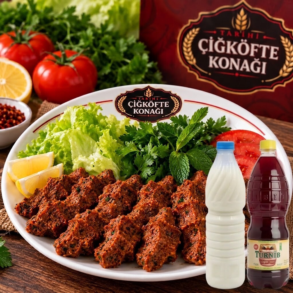 Mega Aile Menüsü (2 Kg Çiğ Köfte + 1 Lt Ayran + 1 Lt Şalgam)