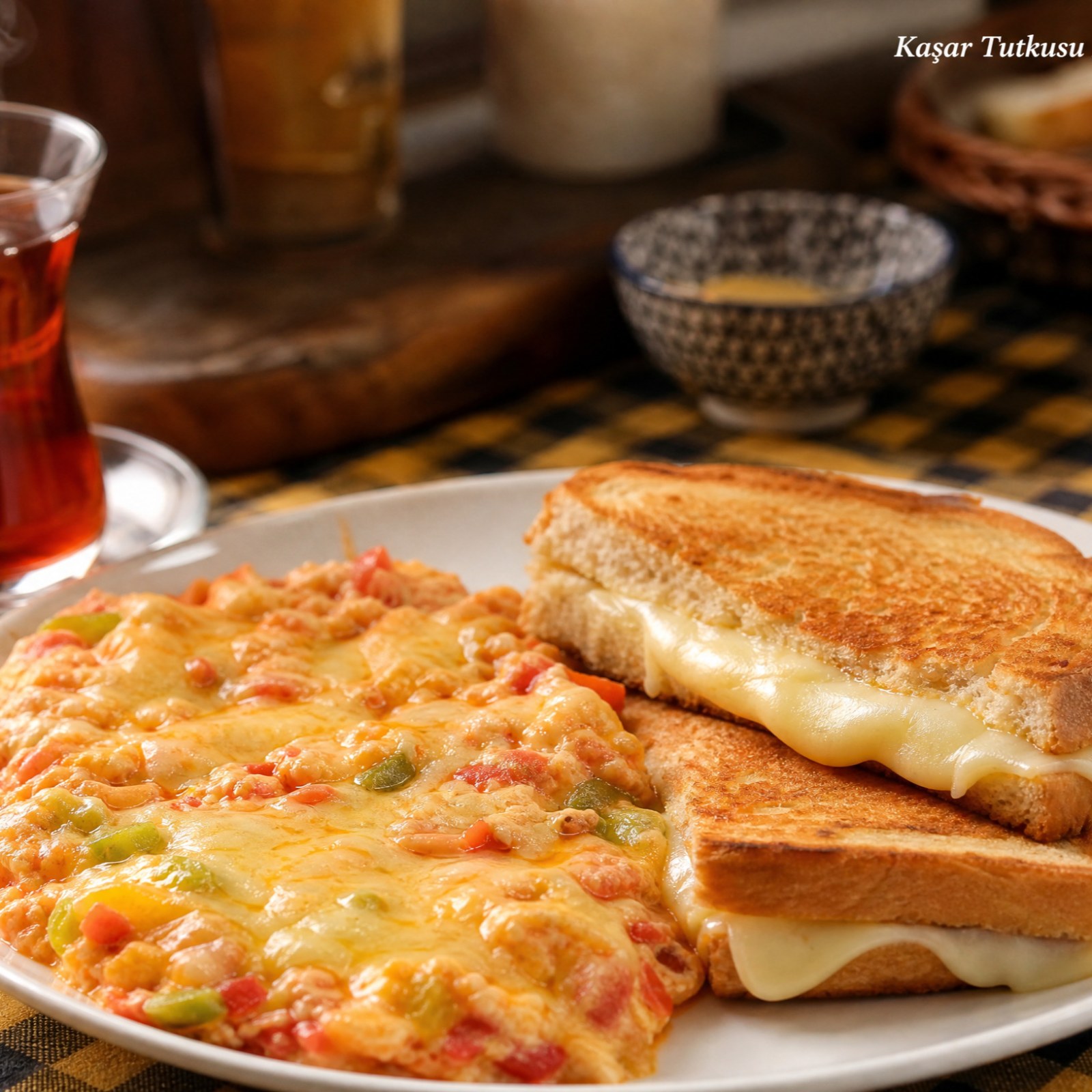 Kaşarlı Menemen + Kaşarlı Sanayi Tostu