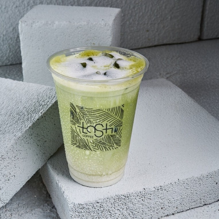 Iced White Almond Matcha Latte