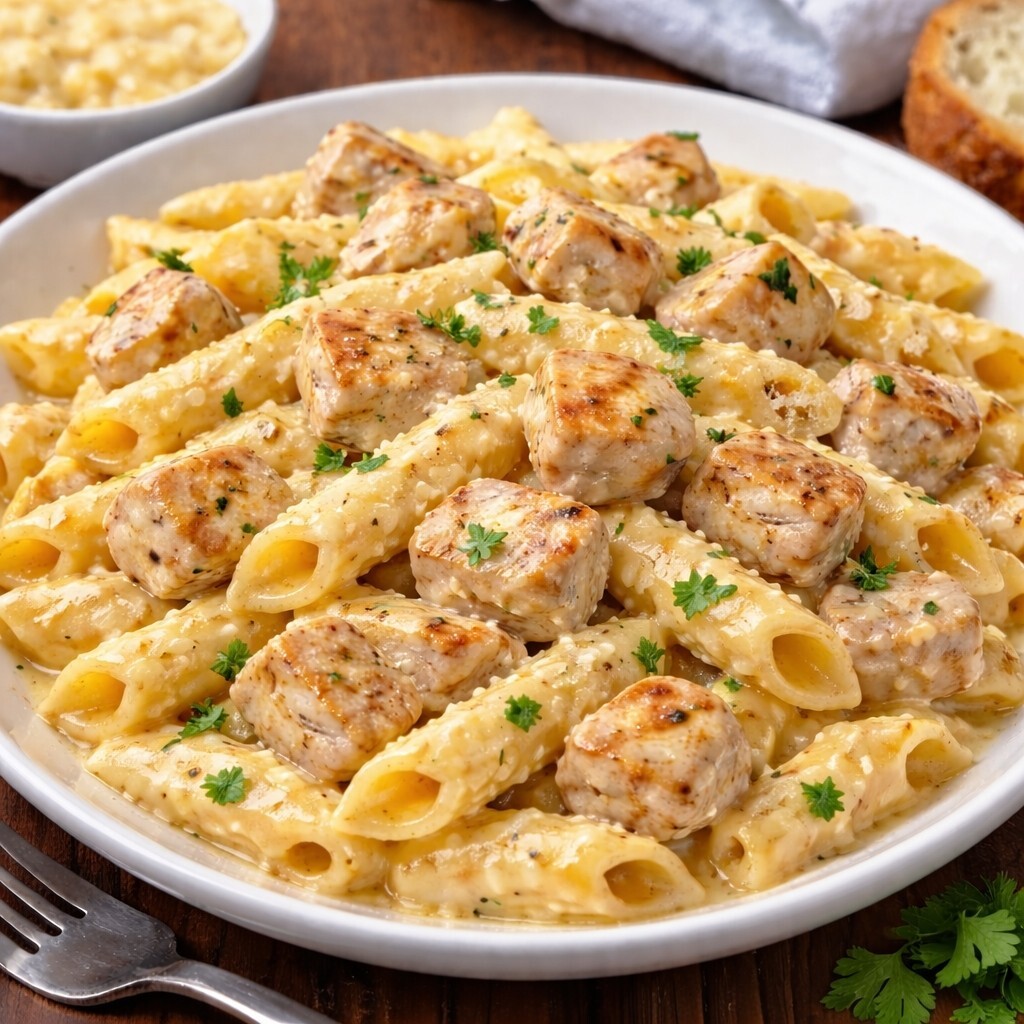 Kremalı Tavuklu Penne