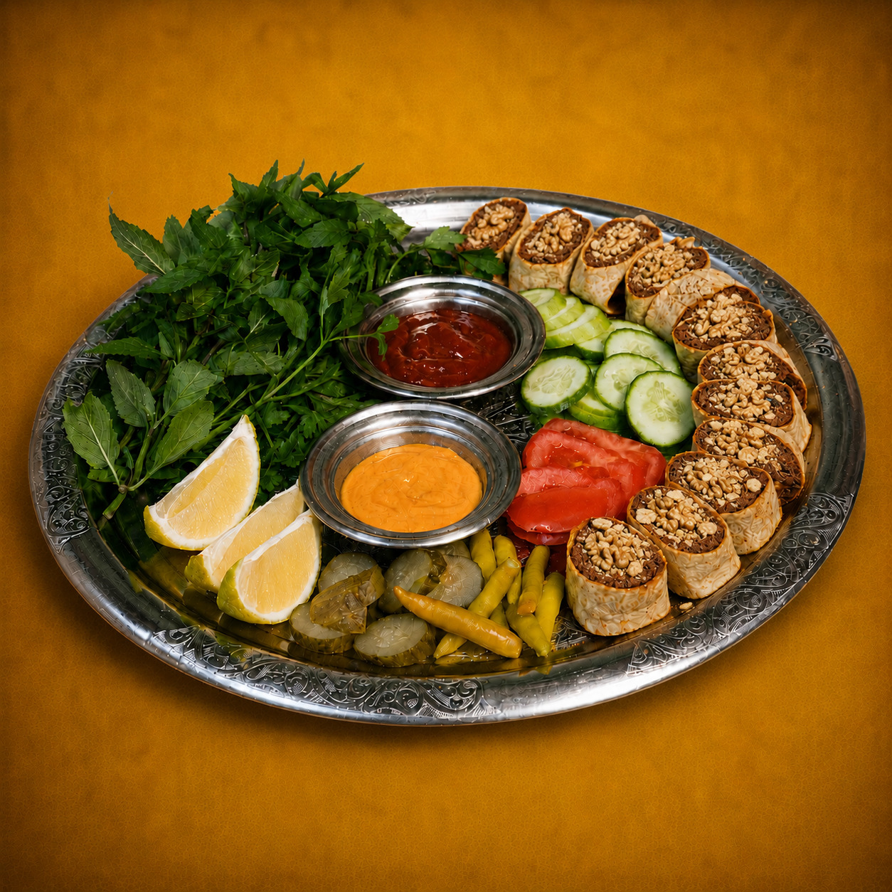 (Etli) Cevizli Sushi Çiğ Köfte