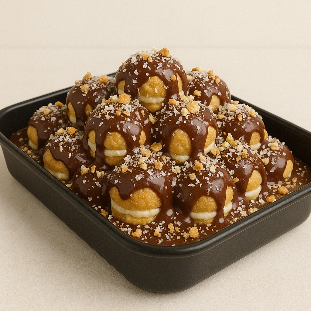Belçika Çikolatalı Profiterol 10 Top