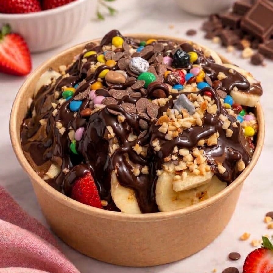 Bitter Çikolatalı Kova Waffle