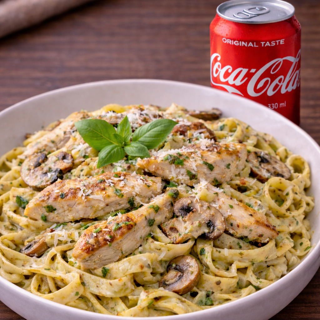 Tavuklu Fettucine+coca cola 330ml