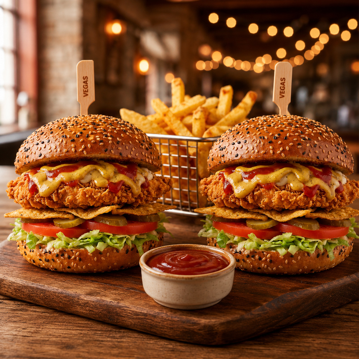 2'li Izgara Tavuk Burger + 2li Patates + 1 lt Pepsi Cola Menü