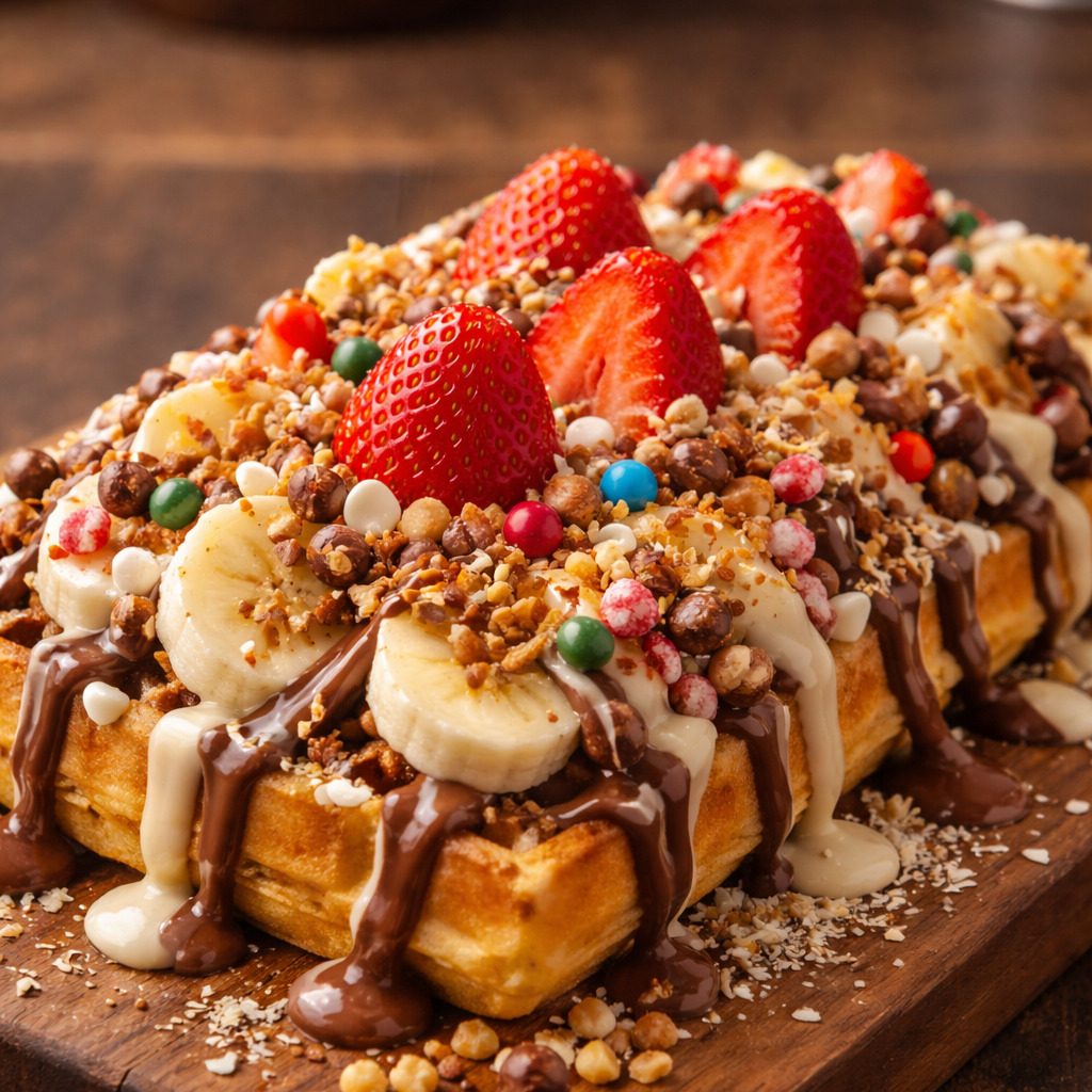 Kremalı Waffle