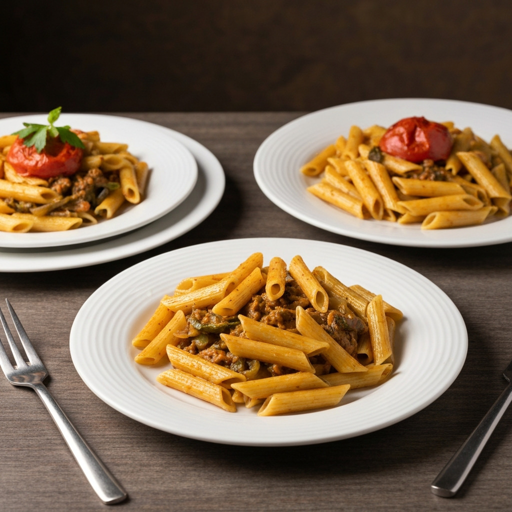 Köri Soslu Tavuklu Penne