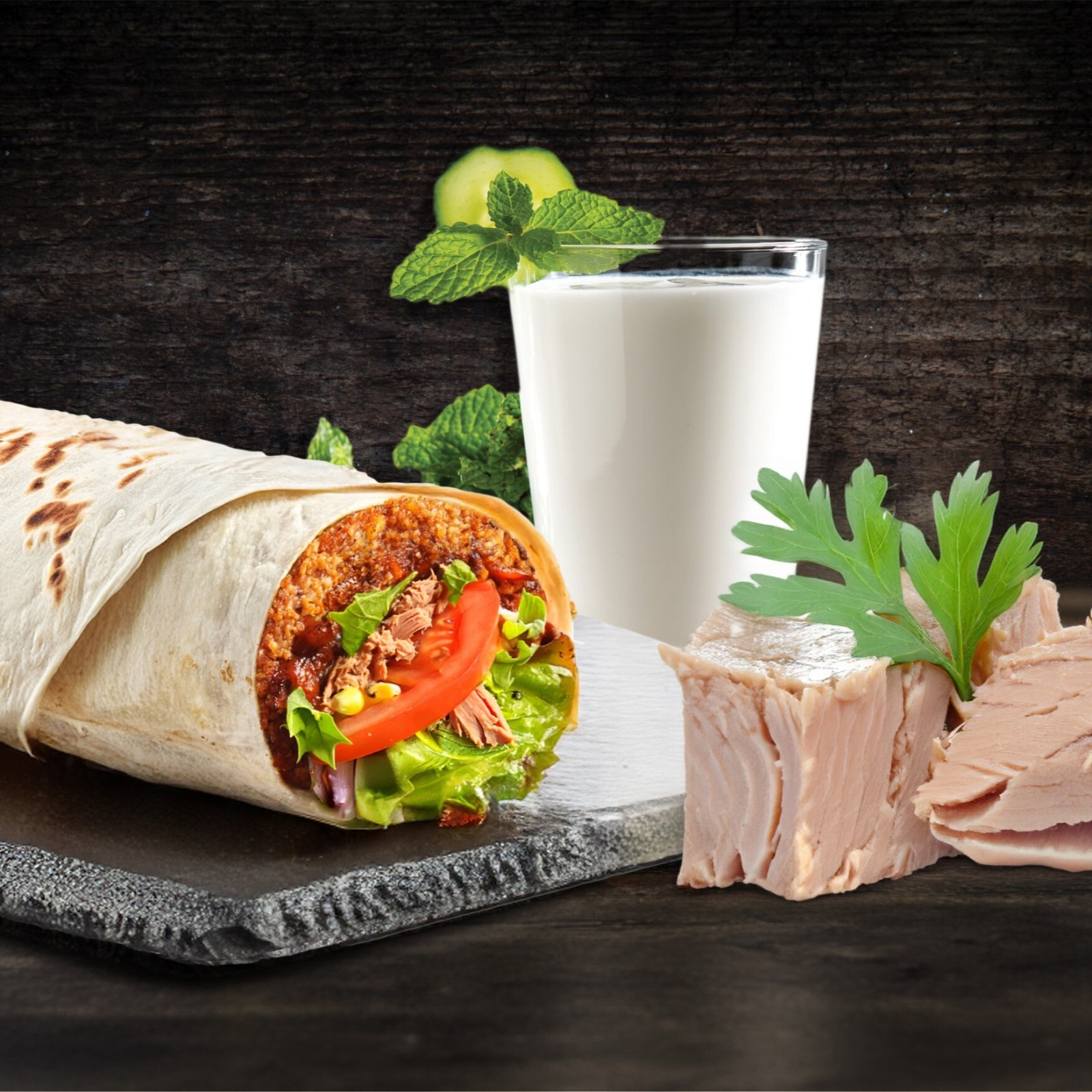 Ton Balıklı Maxi Çiğ Köfte Dürüm (200 gr.) Menü