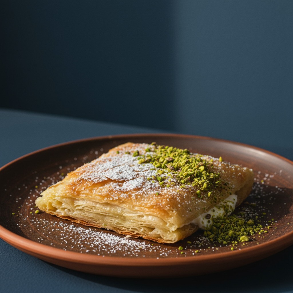 Klasik Kaymak Antep Fıstıklı Katmer