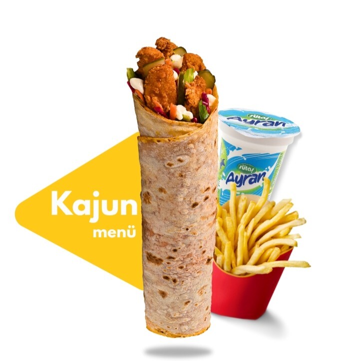 Cajun Tavuk Dürüm Menü