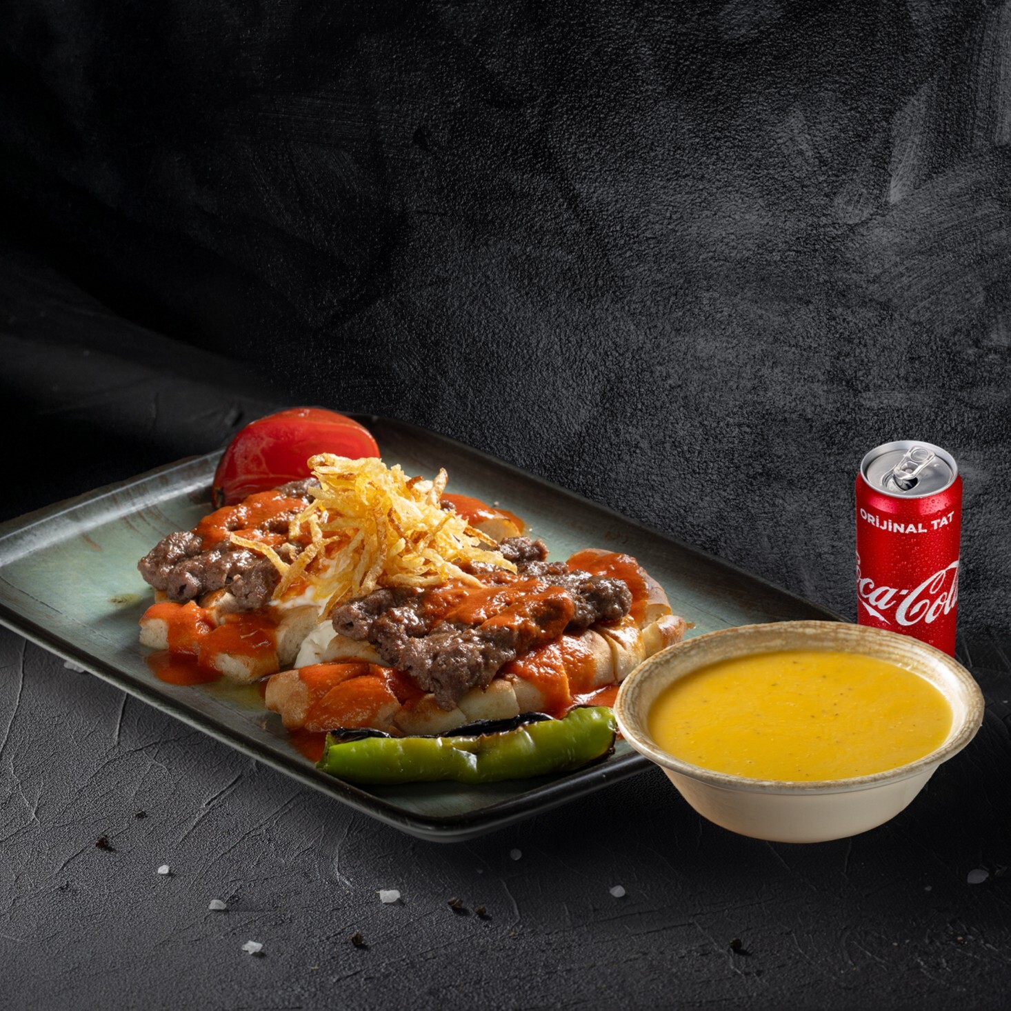 Mercimek Çorbası+Manisa Kebap+Kutu Kola