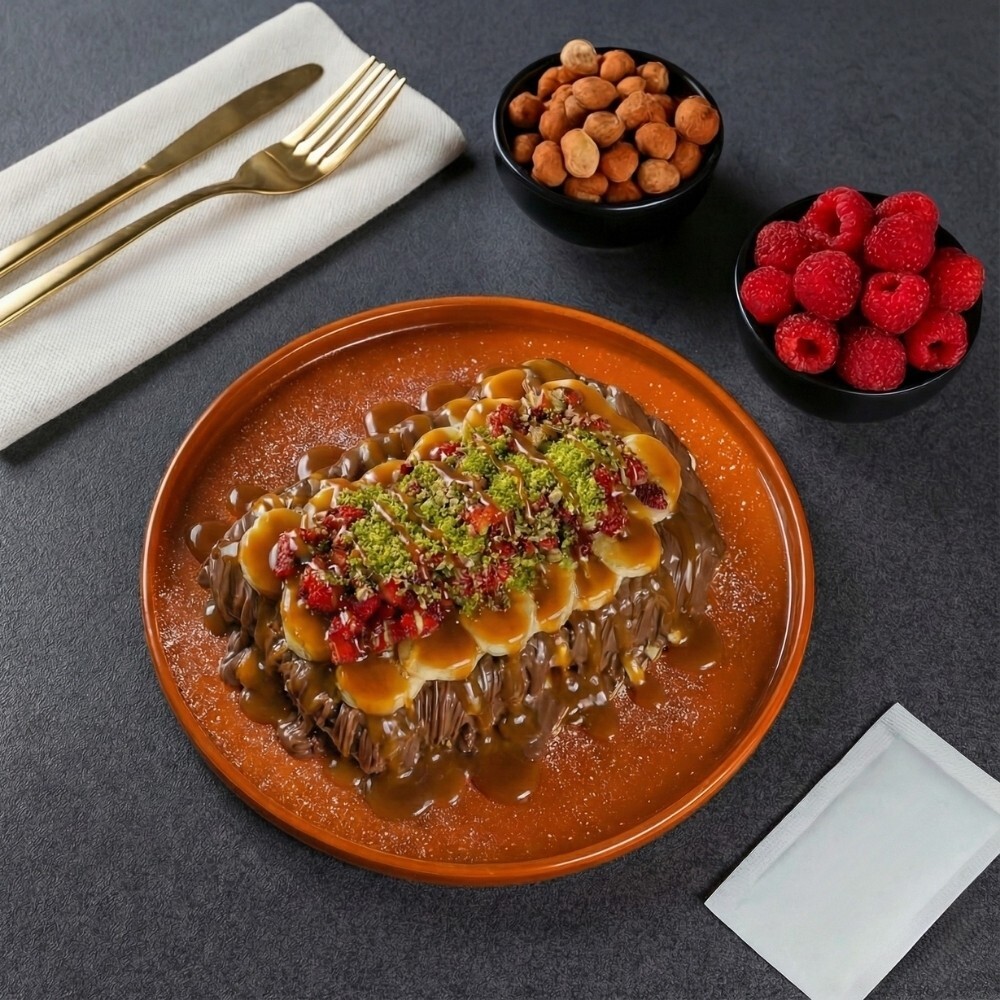 Karamel Şöleni Waffle (Büyük Hamur)