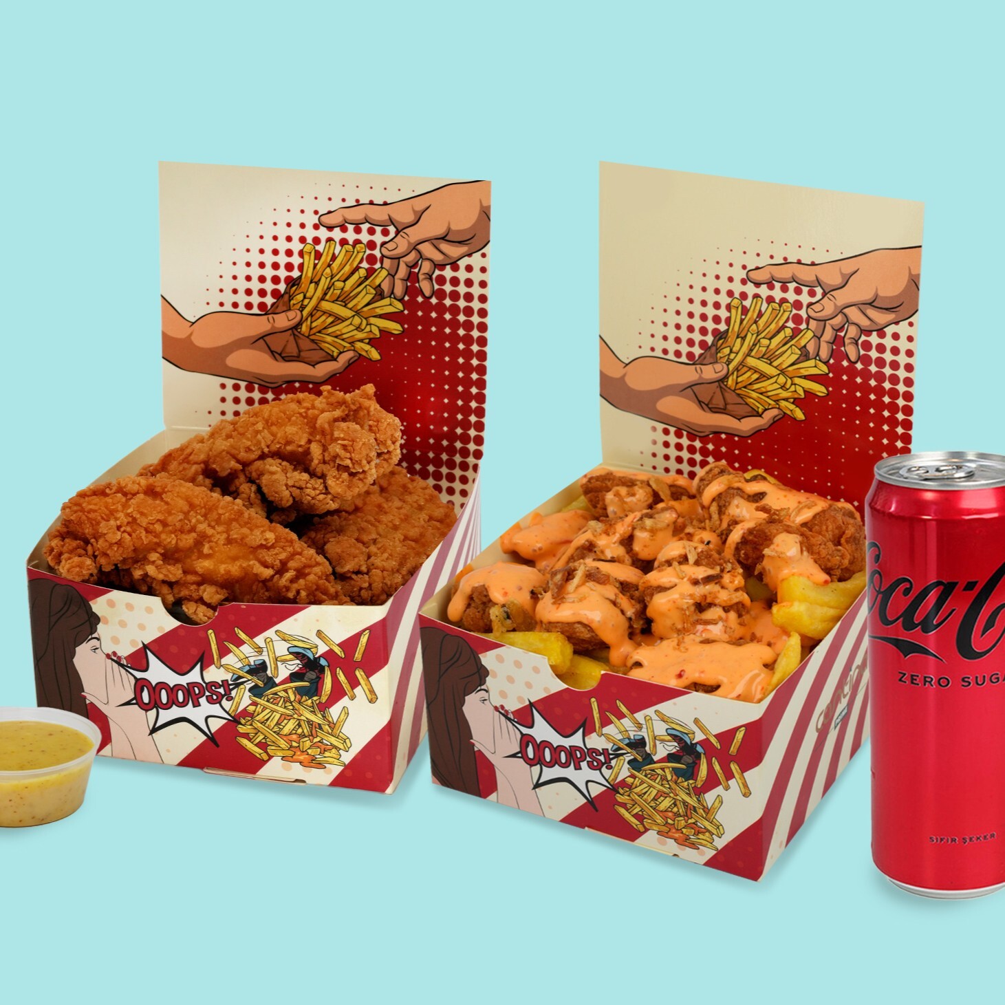 Chi̇cken Tenders & Houston Rockets Menü