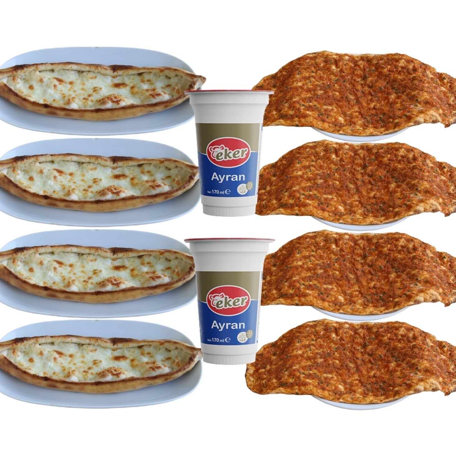 4'lü Kaşarlı Cantık & 4'lü Lahmacun Menü