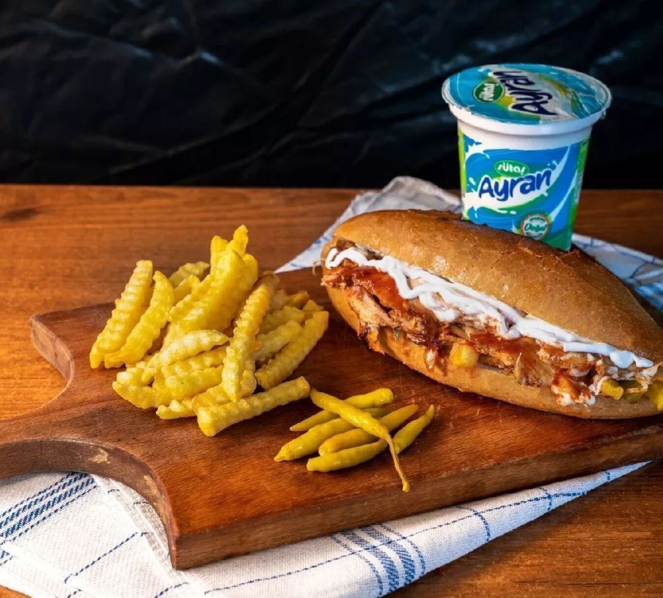 Tavuk Döner Sandviç Menü(50 gr)