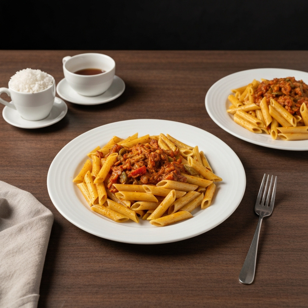 Köri Soslu Tavuklu Penne
