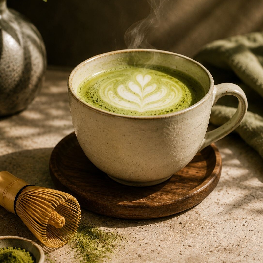 Raspberry & Strawberry Matcha Latte