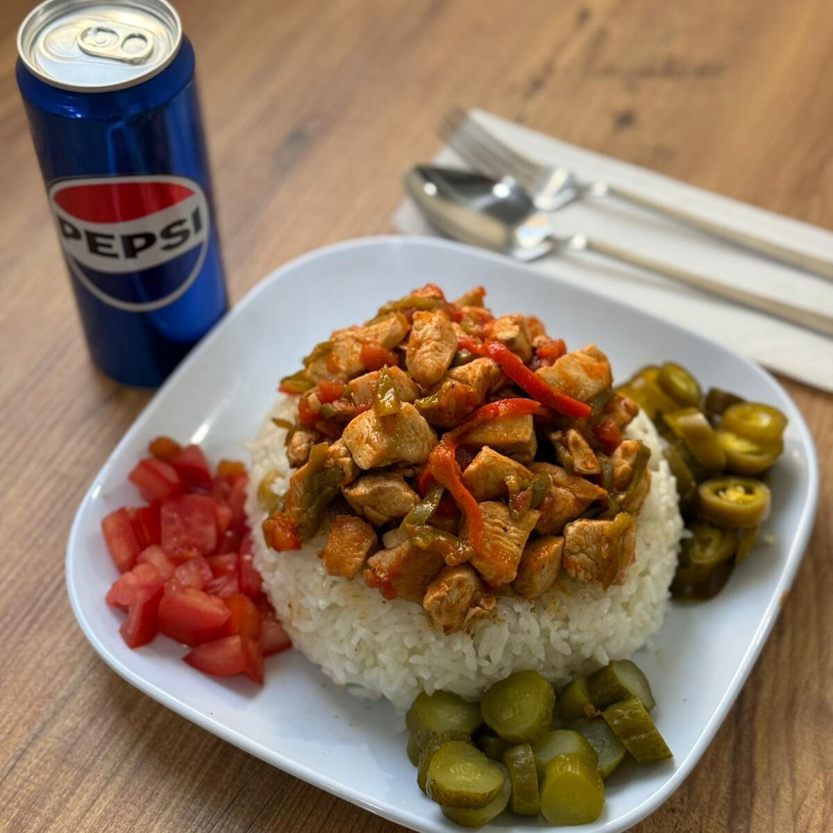 Pilav Üstü Tavuk Sote Tek + Pepsi(330ml)