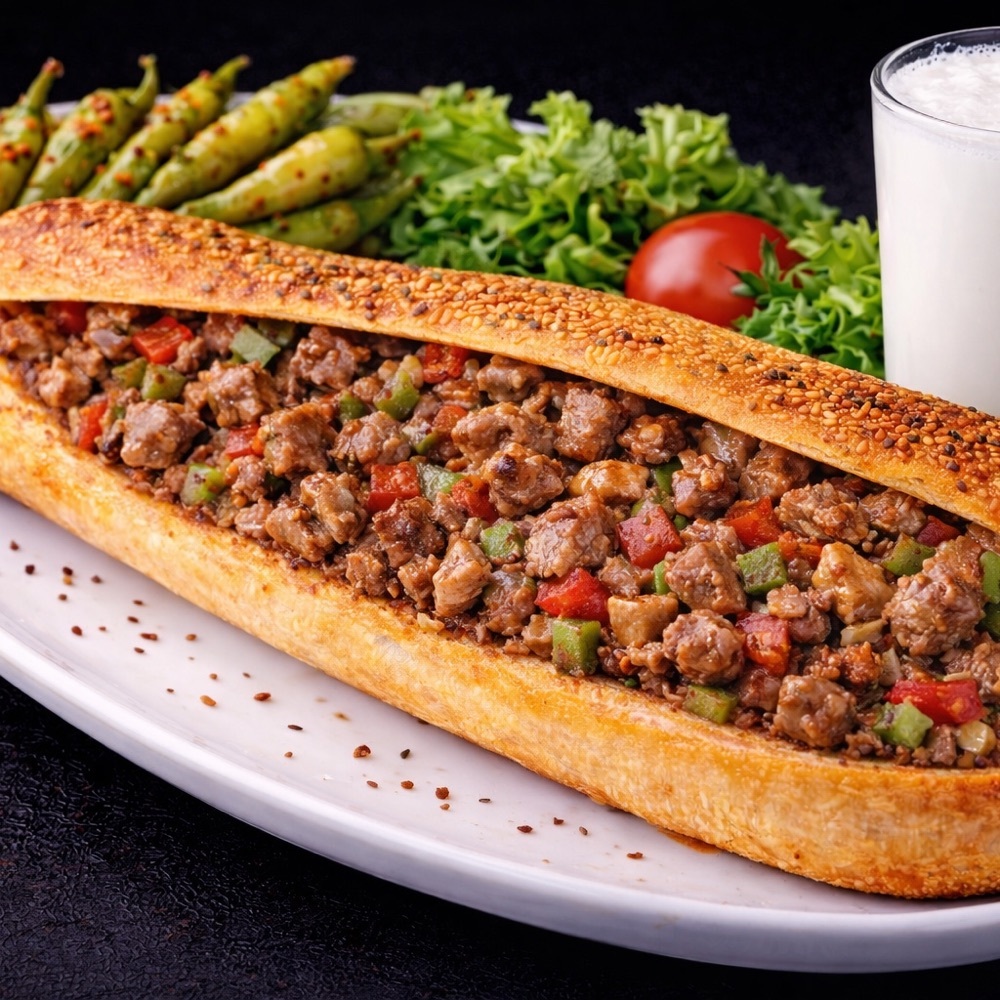 3/4 Ekmek Arasında Kuzu Et Kavurma