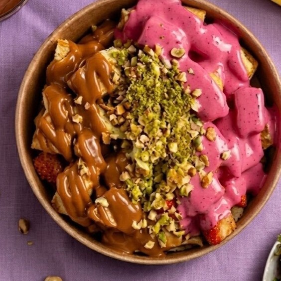 Yarı Frambuaz & Yarı Karamel Bowl (Tek kişilik)