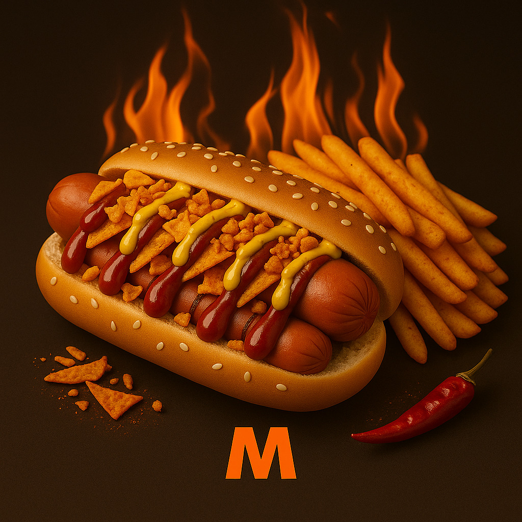 Doritos Cheddar Hot Dog Menü