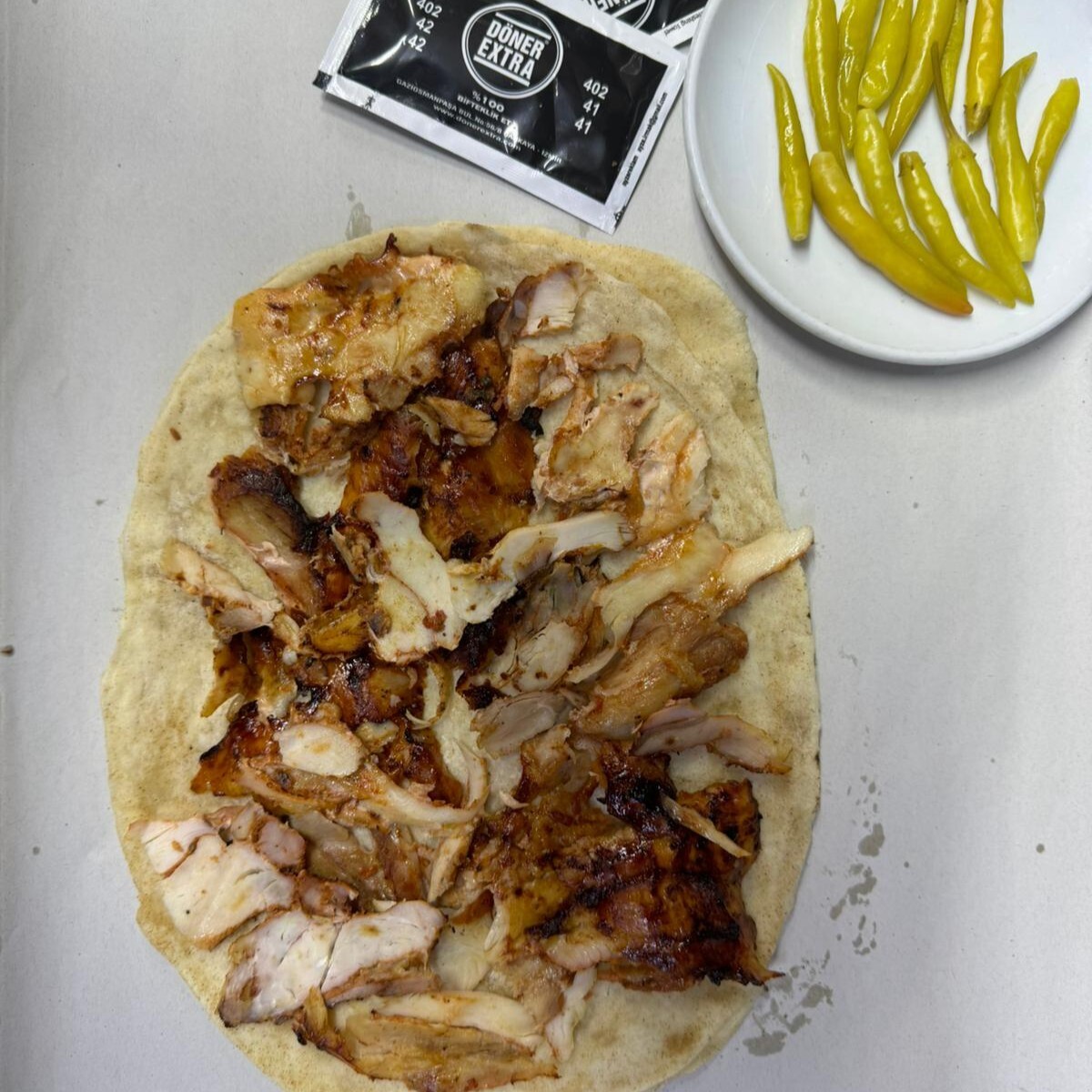 Çift Lavaş Tavuk Döner Dürüm (120 gr.)