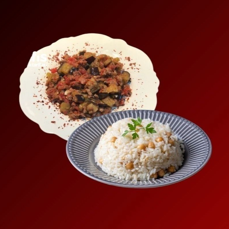 Patlıcan Musakka & Nohutlu Pilav