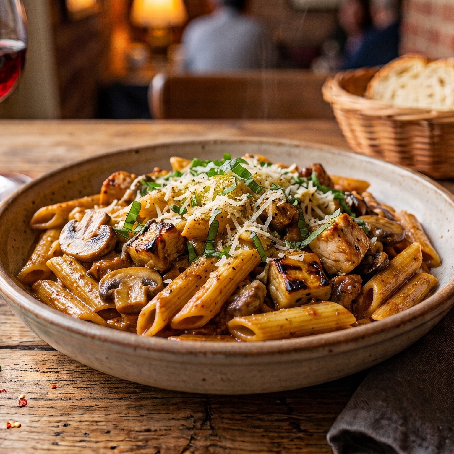Köz Patlıcanlı Penne Makarna