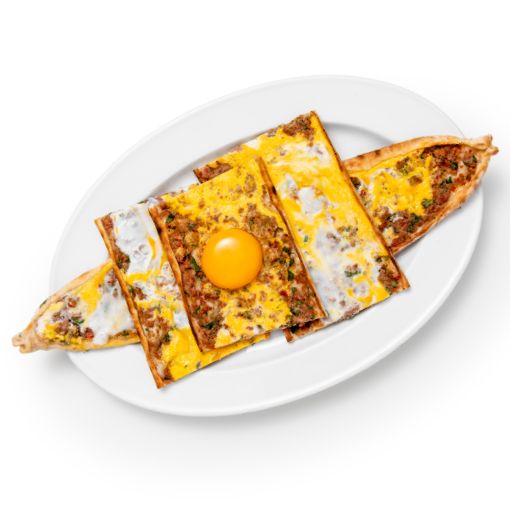 Kıymalı Çift Yumurtalı Pide