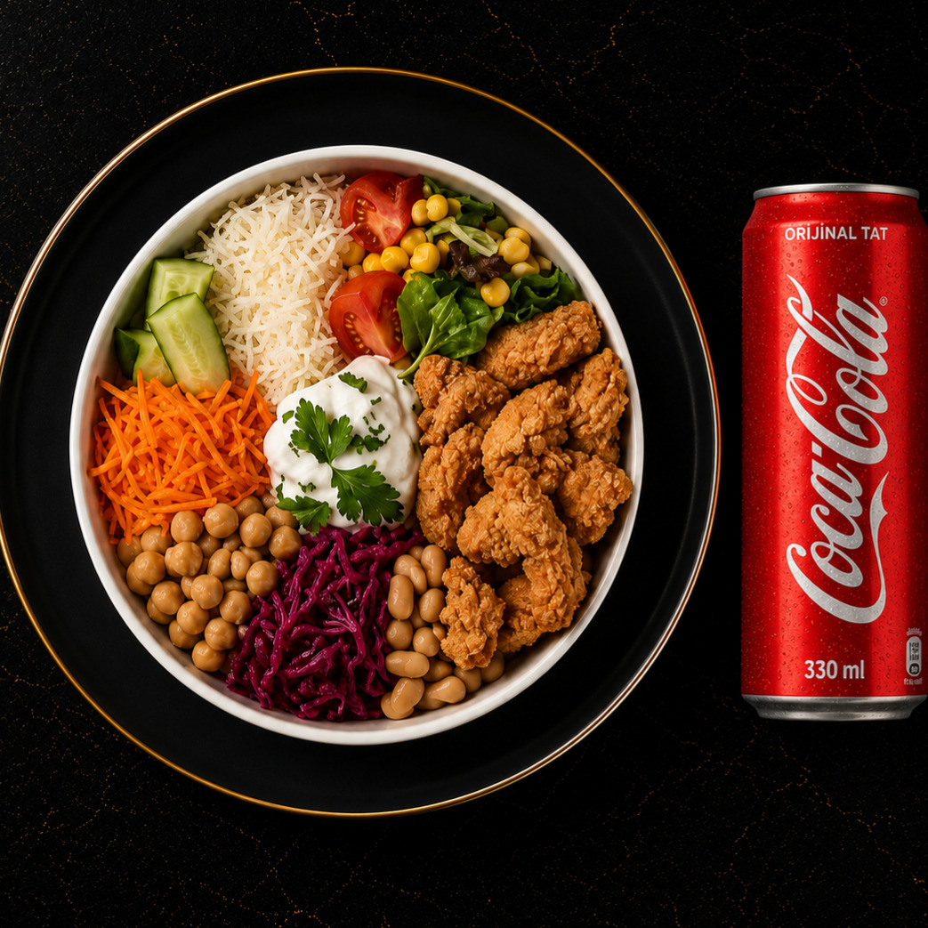 Çıtır Tavuk & Pilav Bowl + Coca Cola (33 ml)