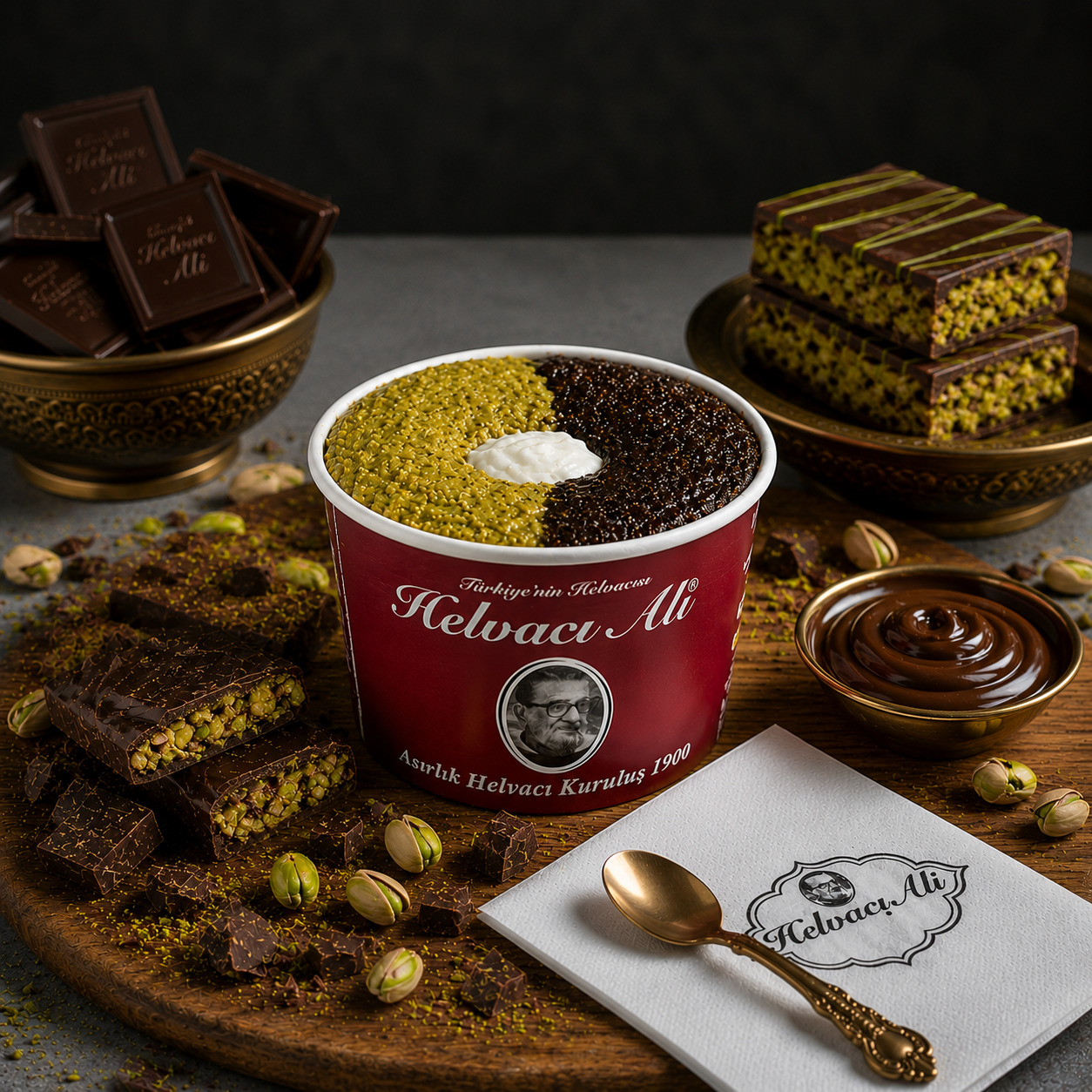 Dubai Çikolatalı İrmik Helvası Dondurmalı (200 cc)