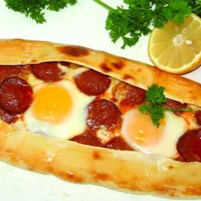 Sucuklu Yumurtalı Pide + Ayran
