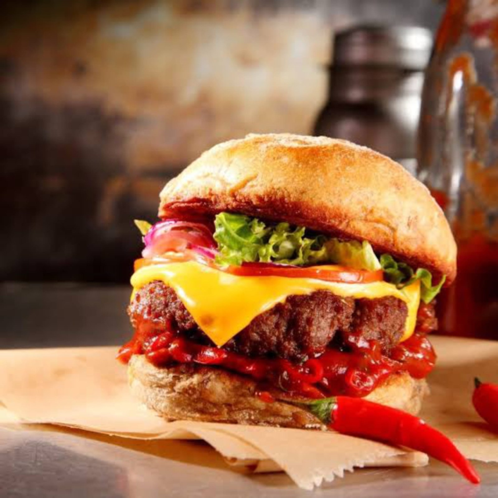 Mars' Chili Burger