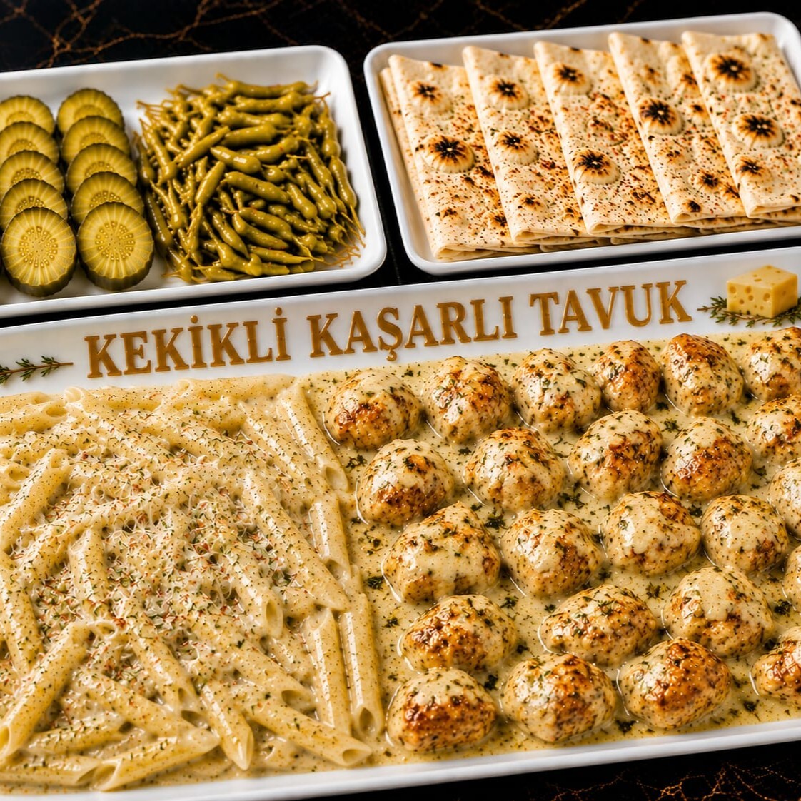 Kekikli Tavuk & Kremalı Penne Makarna