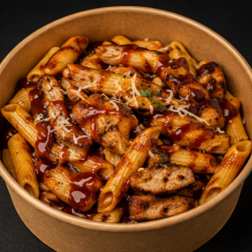 Makarna Tavuk Barbekü