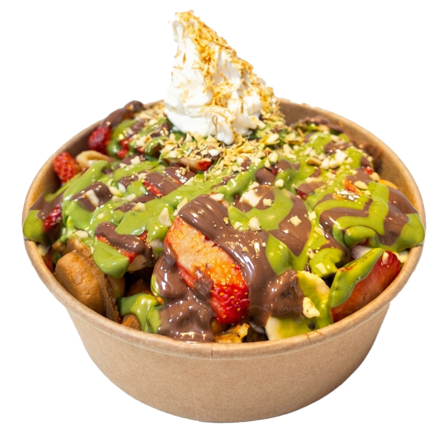 Antep Fıstıklı Sütlü Çikolata Waffle(büyük kova)