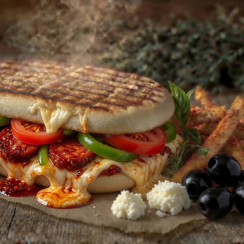 Adana Acılı Bazlama Tost & Patates Kızartması