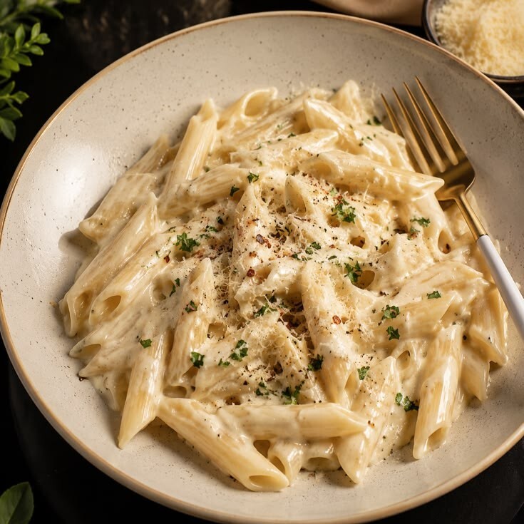 Kremalı Mantarlı Penne
