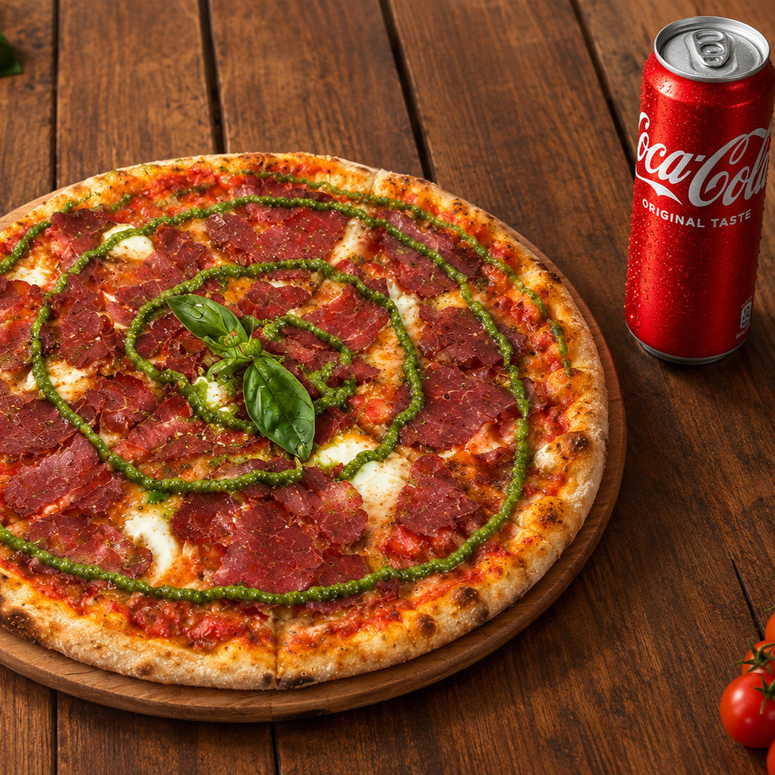 Menta Pisello Pizza + Coca-Cola (330 ml)